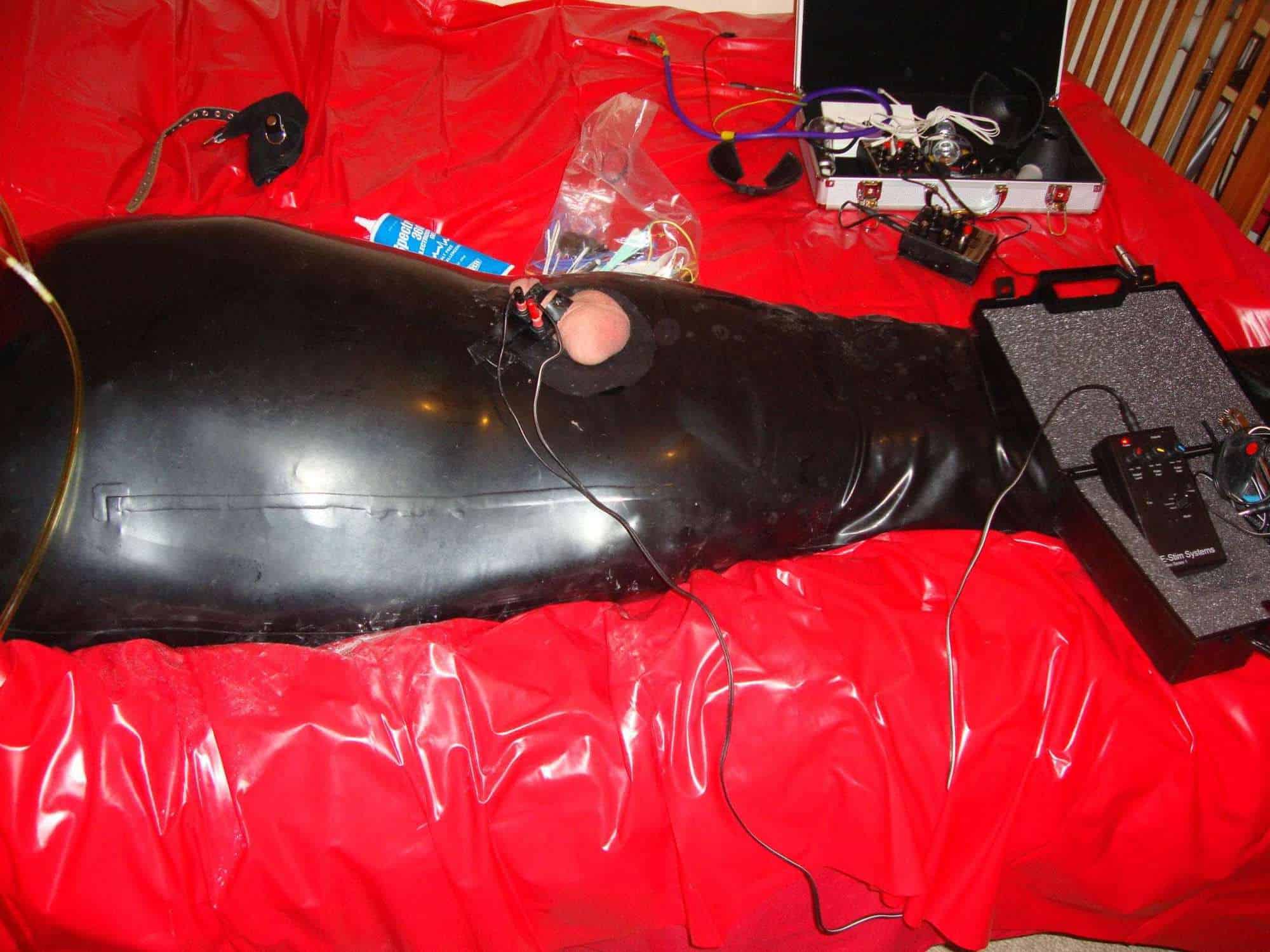 Hardcore cock and ball torture using electro devices