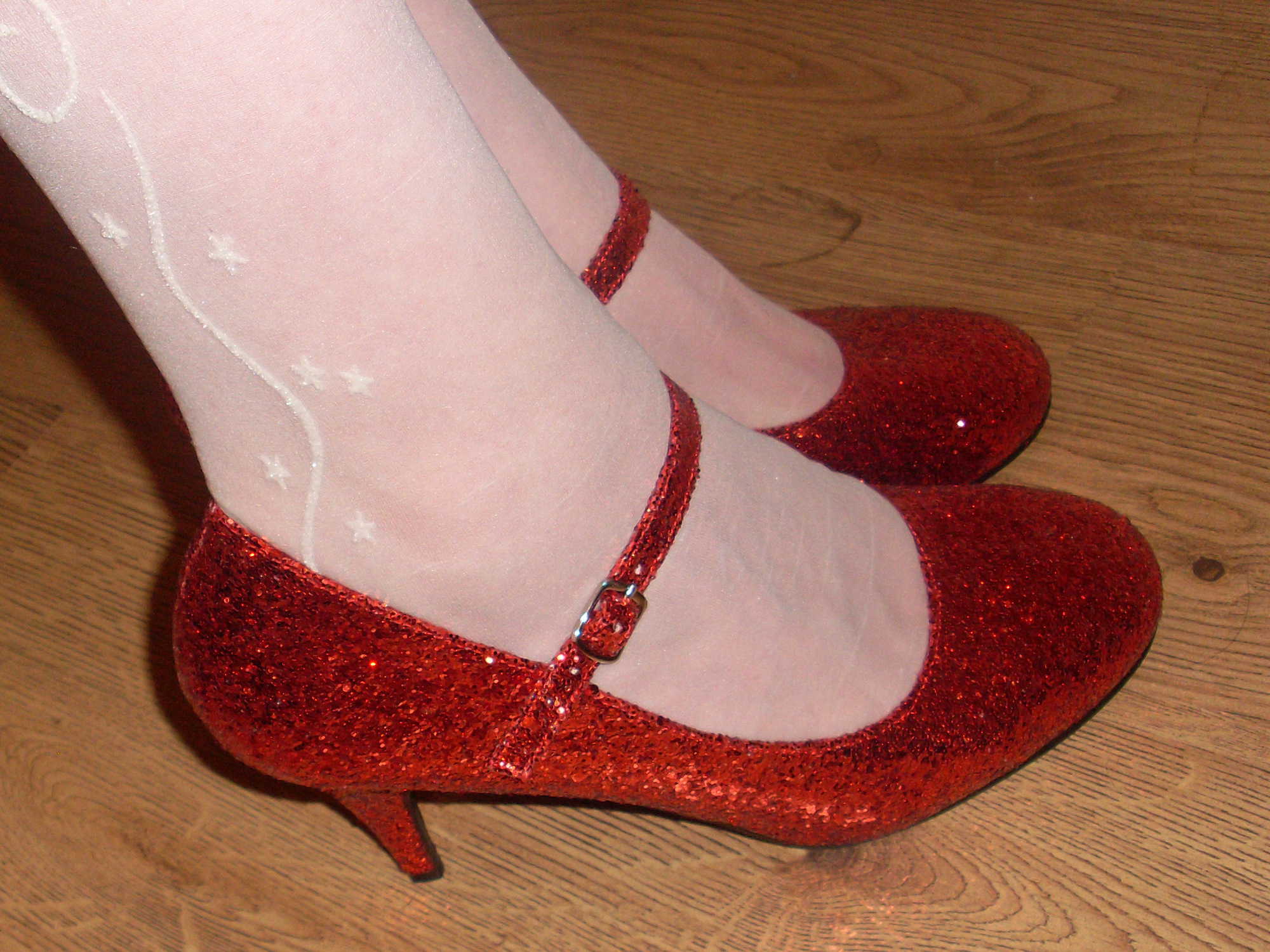 sissy girl red shoes